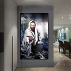 Картина на холсте с изображением Иисуса Бога XINQI, Постер и принты на стену, картины для украшения гостиной, коридора