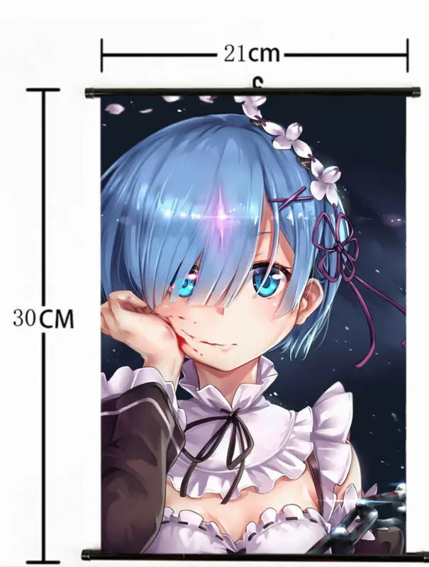 

Популярный японский аниме Re: Zero kara Hajimeru Isekai Seikatsu Rem плакат стена прокрутка HD Печать настенный плакат прокрутка