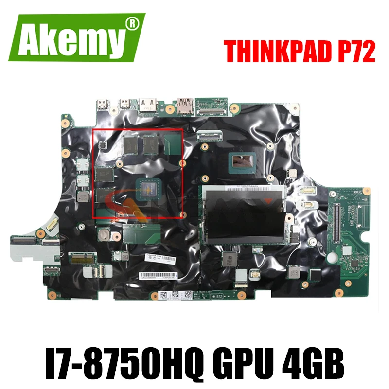 

Akemy для Lenovo Thinkpad P72 Материнская плата ноутбука процессор i7-8750HQ GPU 4 Гб протестированы 100% работу FRU 01YU287 01YU288 01YU273 01YU274