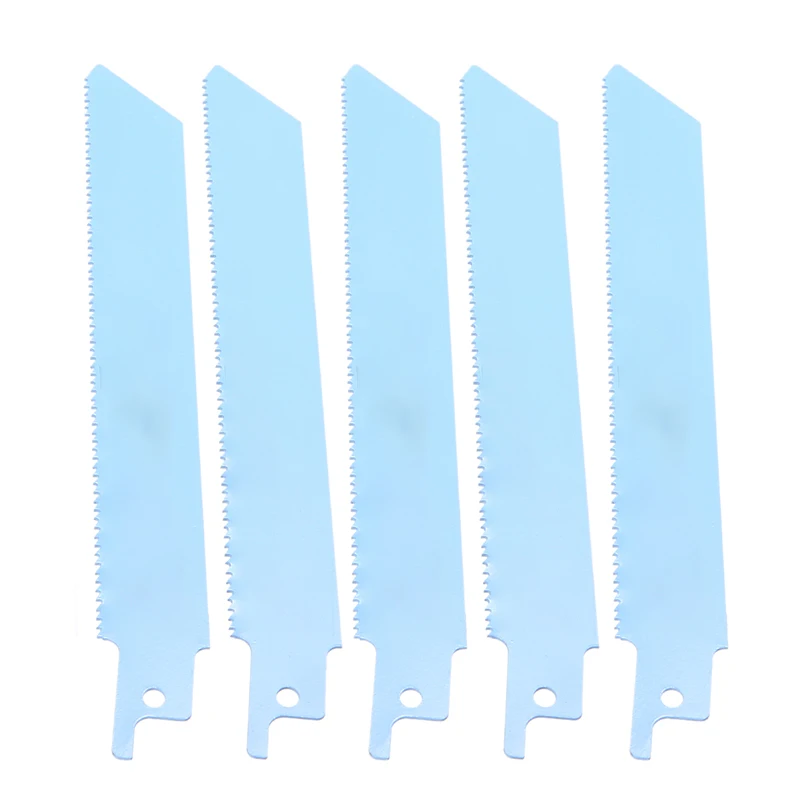 

5pcs S922BF Bi-metal Saw Blades 150mm 6" Metal Cutting Reciprocating Sabre Saw Blades 1/2" Universal Shank for Bosch