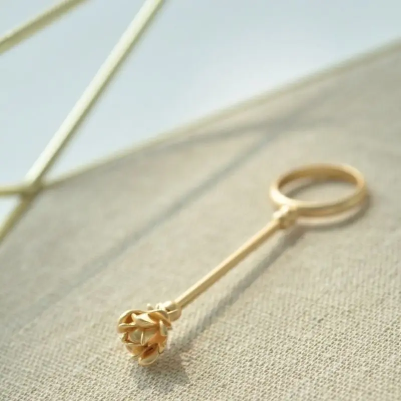 Женское и мужское кольцо-держатель для сигарет с розовым цветком тонкие кольца