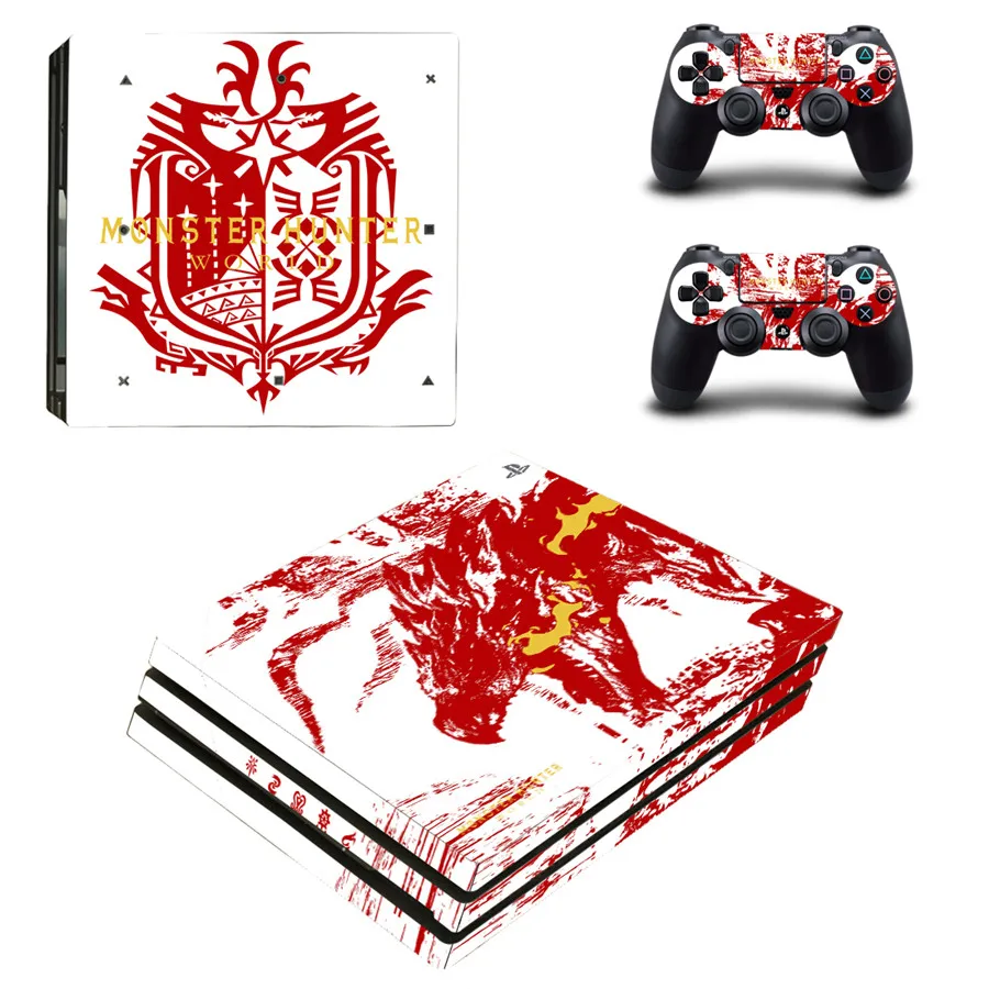 Стильная наклейка Monster Hunter для консоли PS4 Pro и контроллеров PlayStation 4 Виниловая