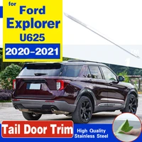 for ford explorer st u625 2020 2021 stainless steel tail gate door cover trim rear trunk molding bezel styling sticker garnish
