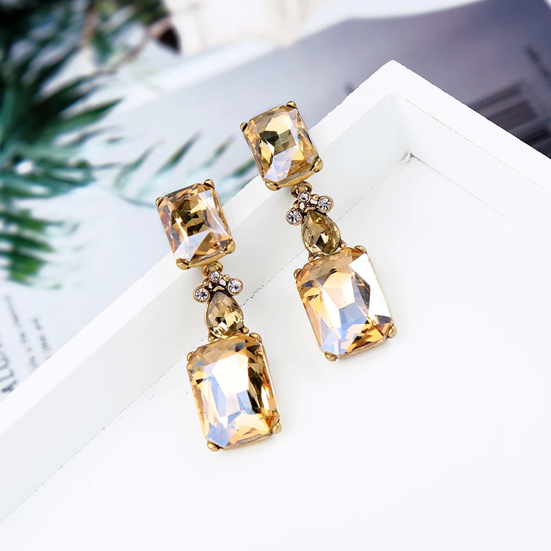 

Аксессуары для женщин, модные ювелирные изделия золотого цвета со стеклянными стразами