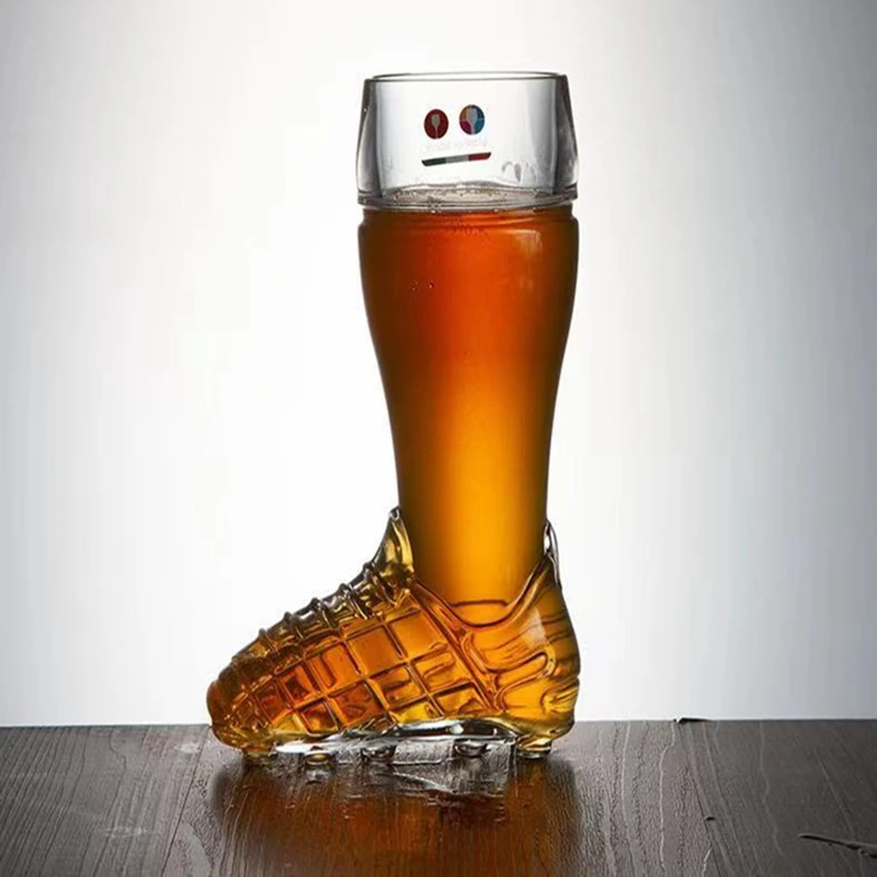 

Tai Pai Stall Beer Mug Summer Barbecue Thickened Skull Glass Beer Mug Holy Cup Handle Football Cup