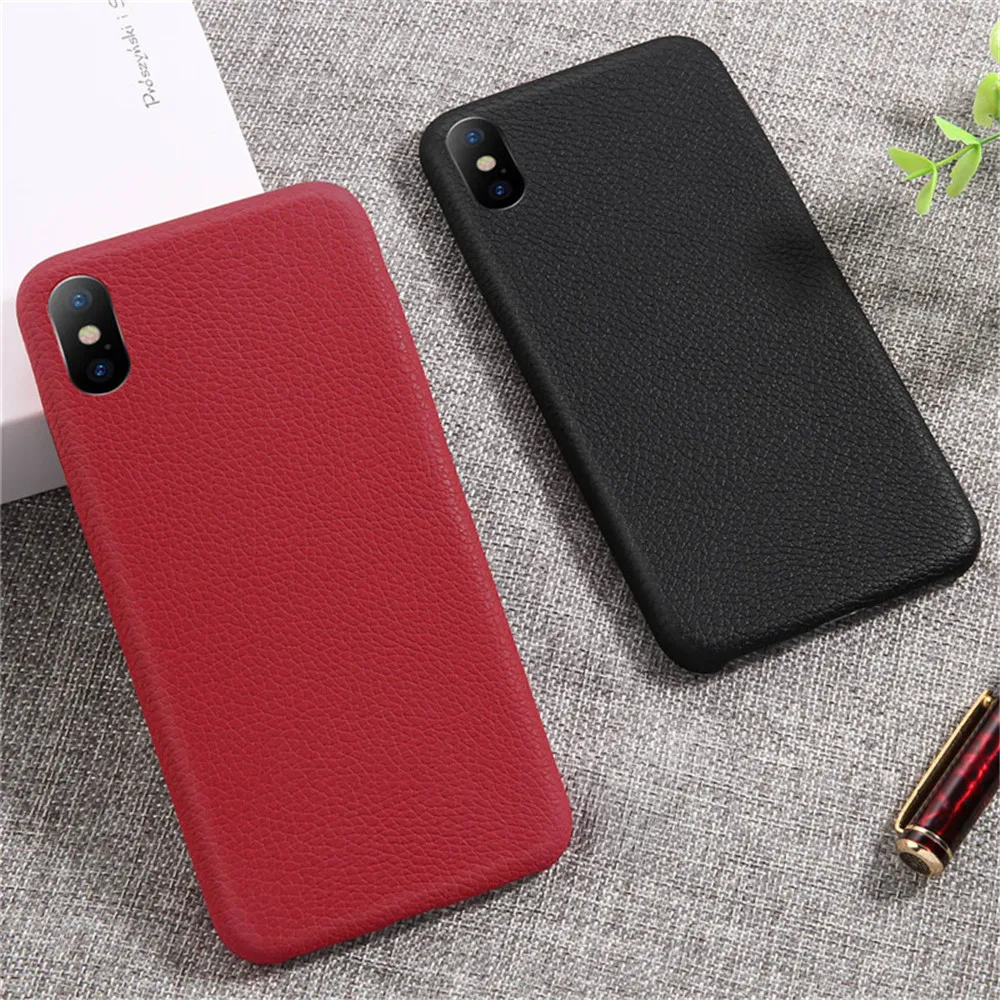 Lovebay Телефон чехол для iPhone 6 7 8 Plus роскошный бизнес матовый мягкий PU для iPhone X XR XS Max Противоударный задняя крышка Чехлы подарок
