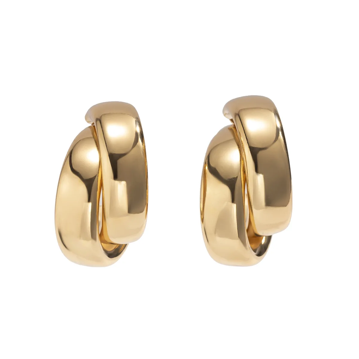 

Creative Modern Unusual CC Twist Stud Earrings Women Jewelry Girls
