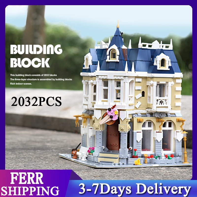 

ZHEGAO MOC QL0923 серия Street View, модель костюма магазина, детский сборный конструктор, 2032 деталей, кирпичи, игрушки