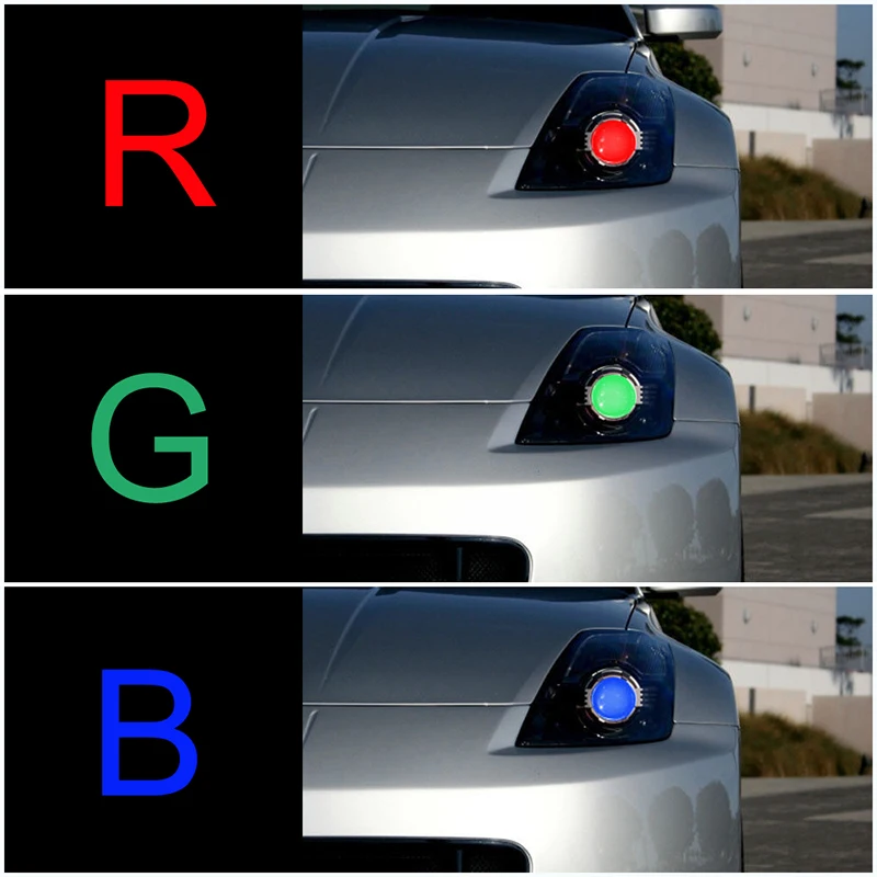 Многоцветные RGB глаза дьявола для объектива проектора одноцветные и цвета