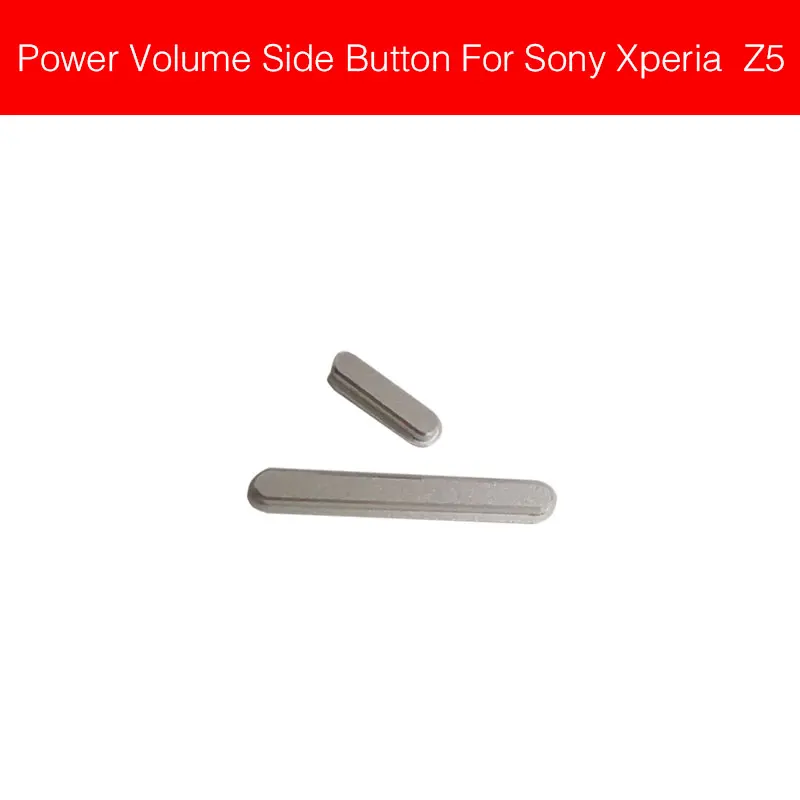 Silver Гибкий кабель для sony Xperia Z5 E6653 E6603, кнопка регулировки громкости, кнопка включения и выключения звука - Цвет: Silver