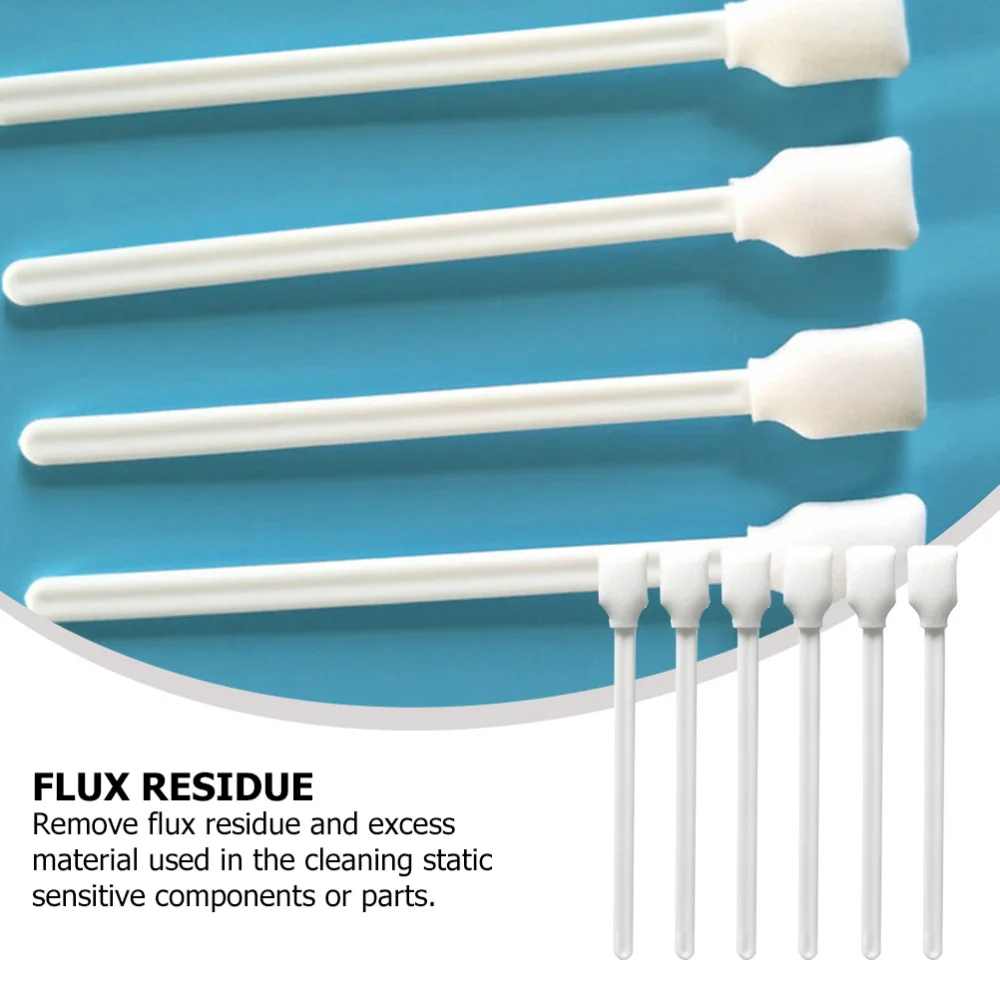 

200pcs Cleaning Swab Sticks Multipurpose Spiral Tip Industrial Sponge Stick for Optical Equipment Cleaning