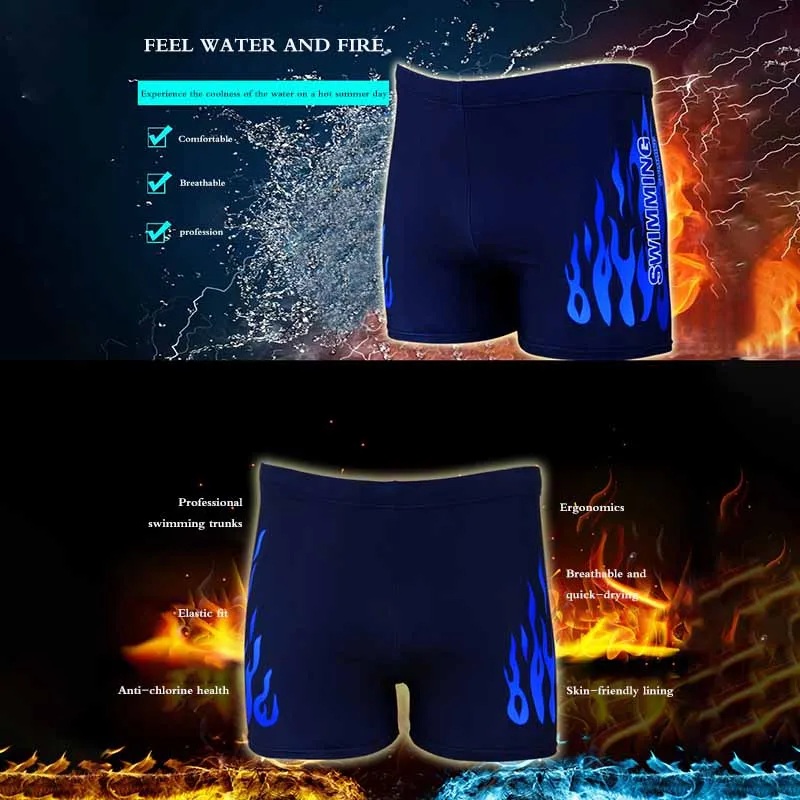 Шорты мужские для плавания с принтом Пляжные штаны плоской подошвой свободные