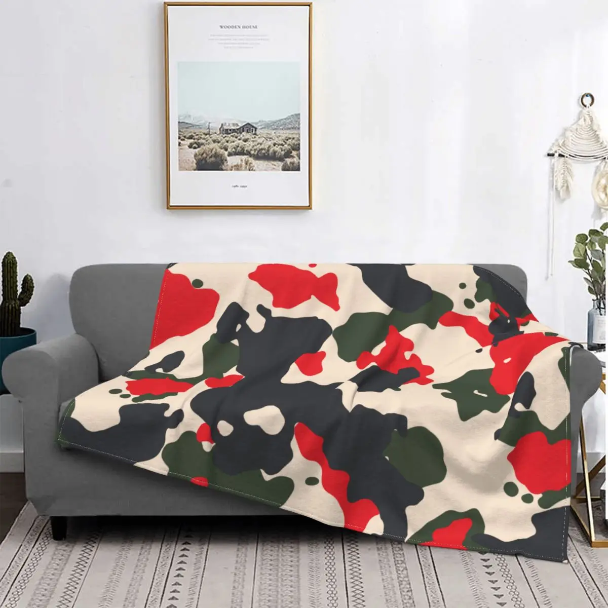 

Одеяло Splintertarn в немецком камуфляжном стиле, бархатное многофункциональное супермягкое покрывало для дома и улицы, на осень и зиму