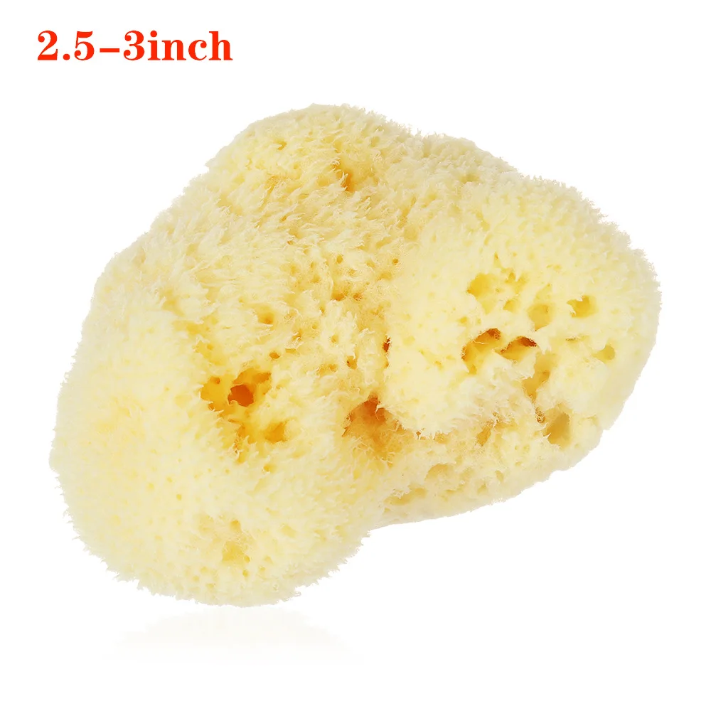 2.5-3inch Губка для душа, щетка для ванны тела, отшелушивающий скребок для спа, моющий очиститель, массаж, натуральный материал, средство для ухода за лицом - Цвет: 2.5-3inch