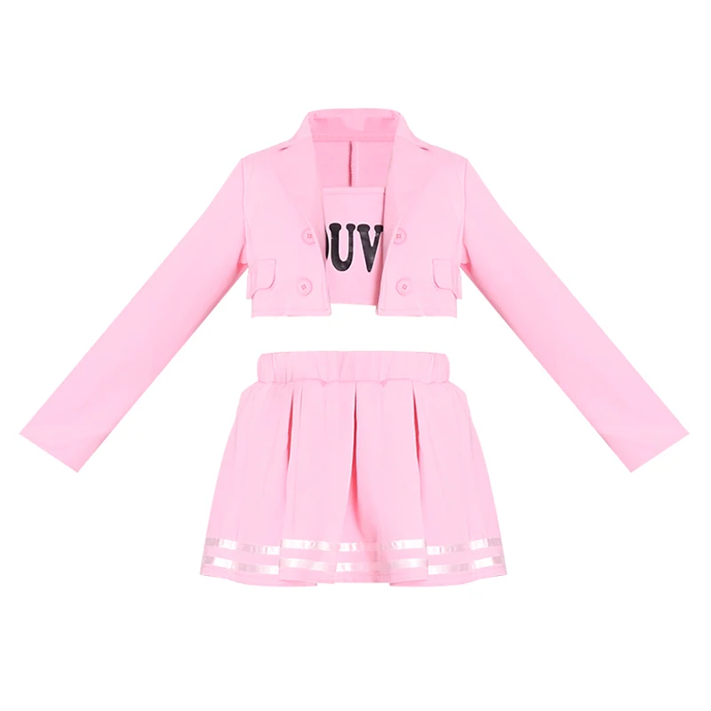 

Girls Autumn Tide Dress Handsome Dance Costumes Children Jazz Dance Set Kids Hip Hop Street Dance Performance Clothes