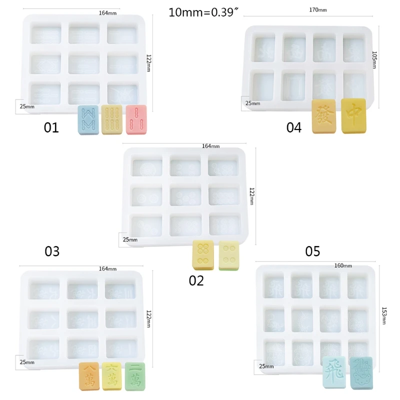 Креативные формы для литья из эпоксидной смолы в виде Маджонга силиконовые