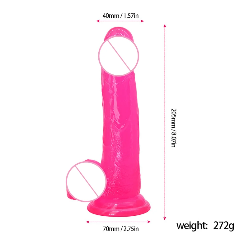 Мягкий реалистичный фаллоимитатор на присоске секс-игрушки для женщин Желейный