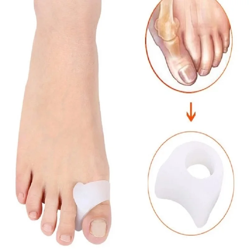 2pieces=1pair Bunion Corrector Gel Pad Stretch Hallux Valgus Protector Guard Toe Separator Feet Care Orthopedic Finger Spacers - купить по