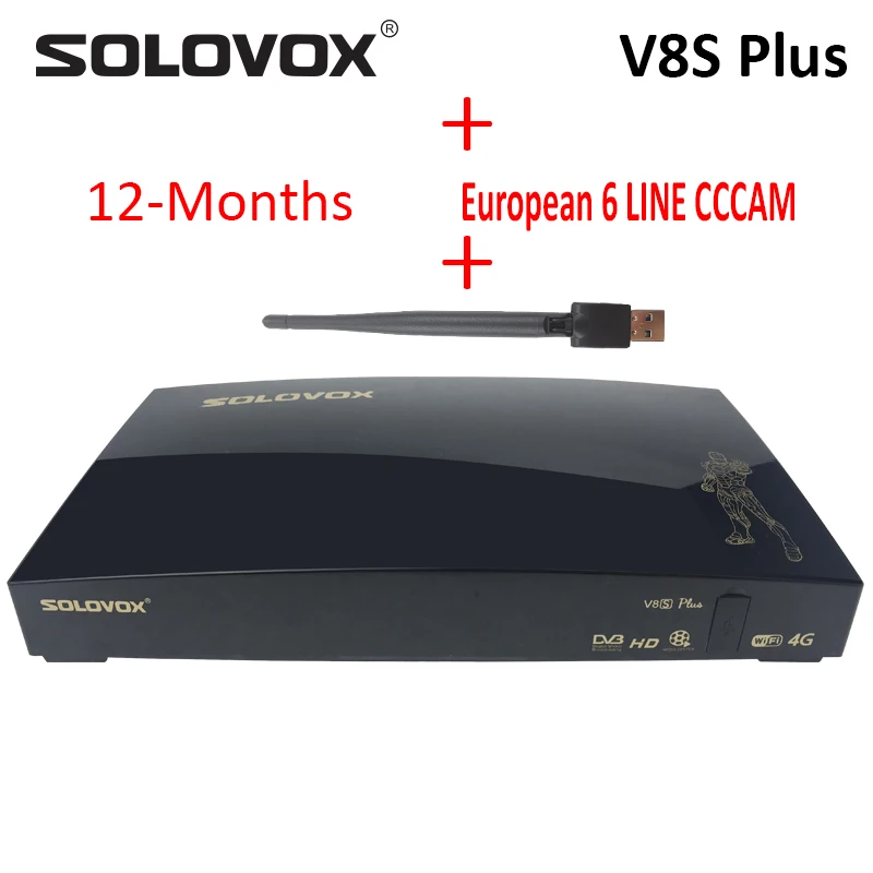 V8S WIFI CCCAM Solovox V8S Plus DVB-S2 цифровой спутниковый приемник STB поддержка Biss ключ USB Wi-Fi YouTube 3g 4G USB модем M3U CCCAM Xtream DLNA - Цвет: V8S WIFI CCCAM