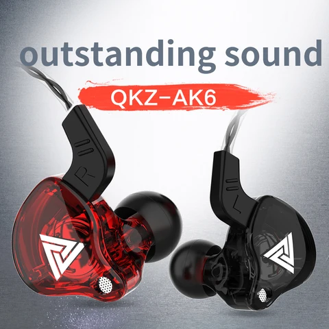QKZ AK6 Проводные спортивные наушники с медным драйвером
