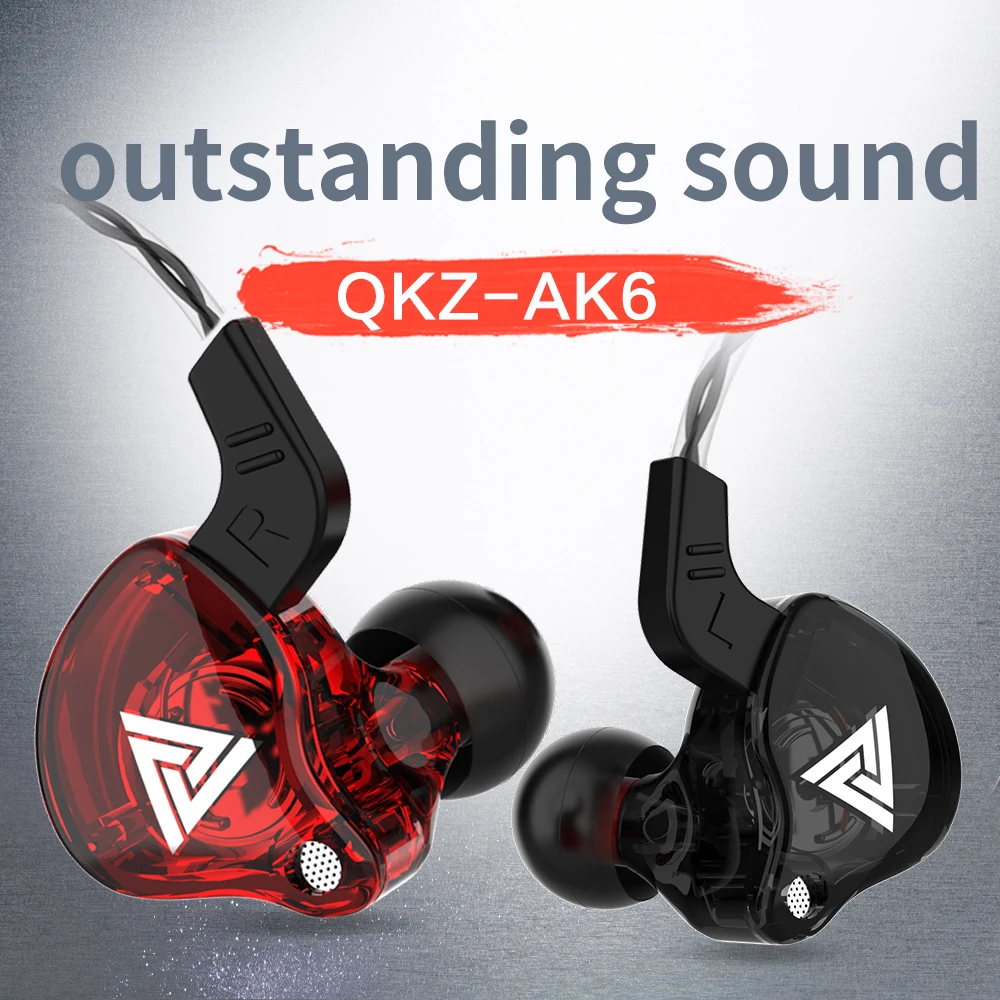 Оригинал QKZ AK6 медный драйвер HiFi проводные наушники спортивные беговые бас стерео
