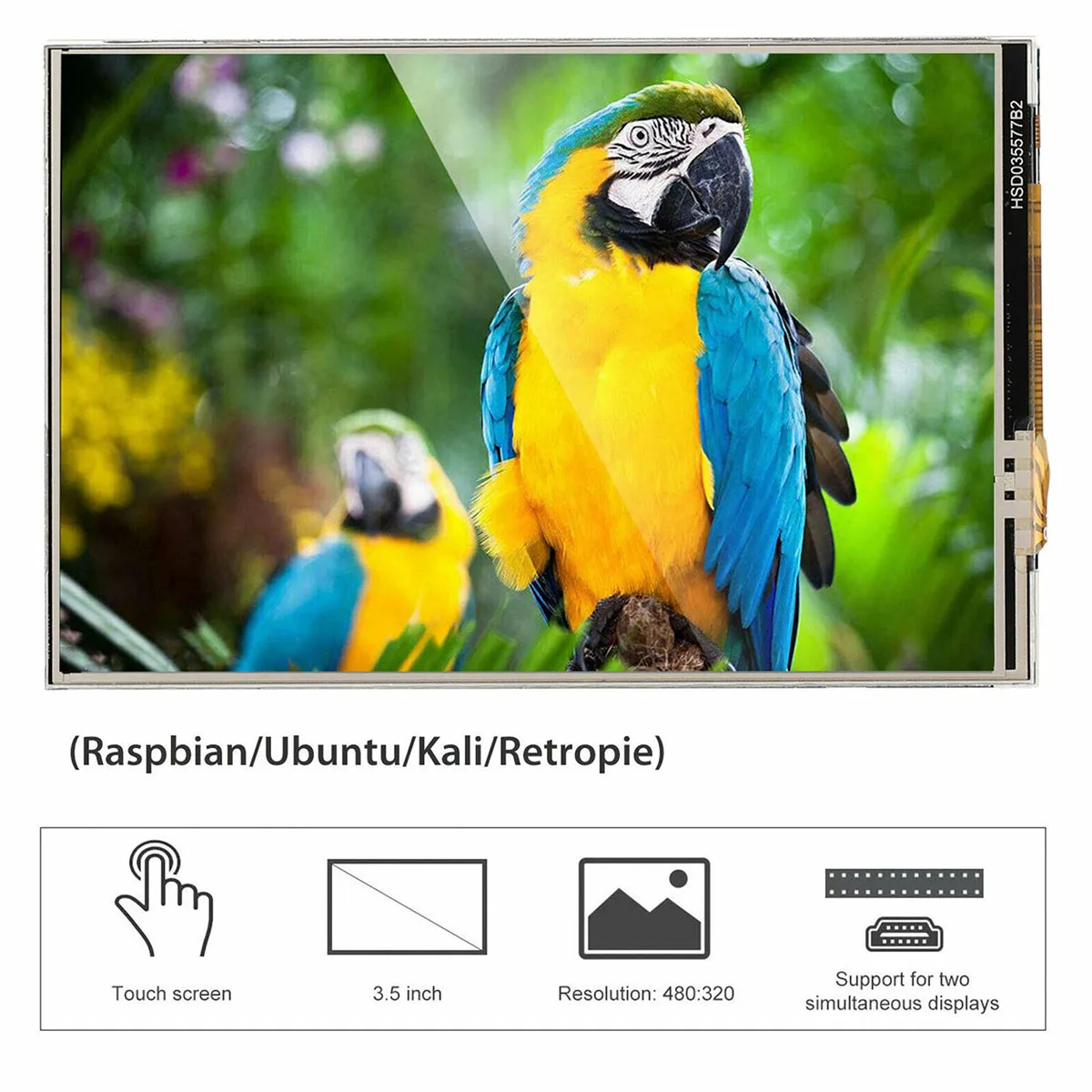 1 Set 3.5inch TFT LCD Touchscreen + ABS Case Touch Pen Screwdriver Display Monitor for Raspberry Pi 4 B | Электронные компоненты
