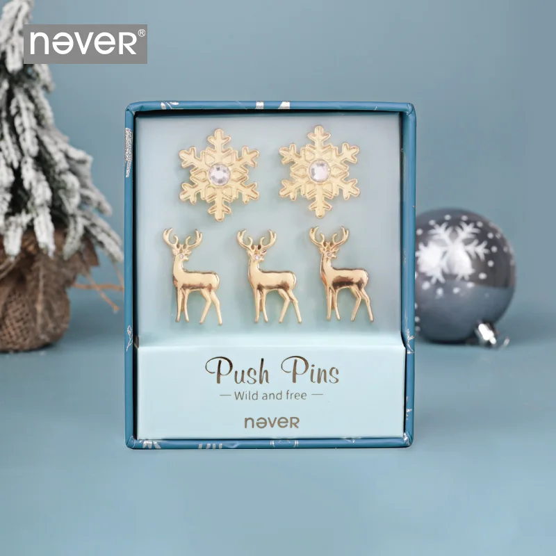 Никогда не Рождественская серия кнопочные булавки в форме головы оленя из