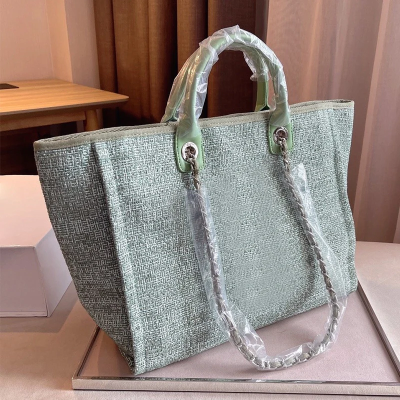 

2021 New Women Fashion Beach Bag High Quality Simple Top-Handle Bags Large Capacity Casual Travel Shopping Handbags Shoulder Bag