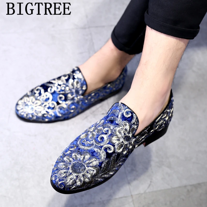 Мужская блестящая обувь Брендовые вечерние мужские лоферы свадебные туфли с