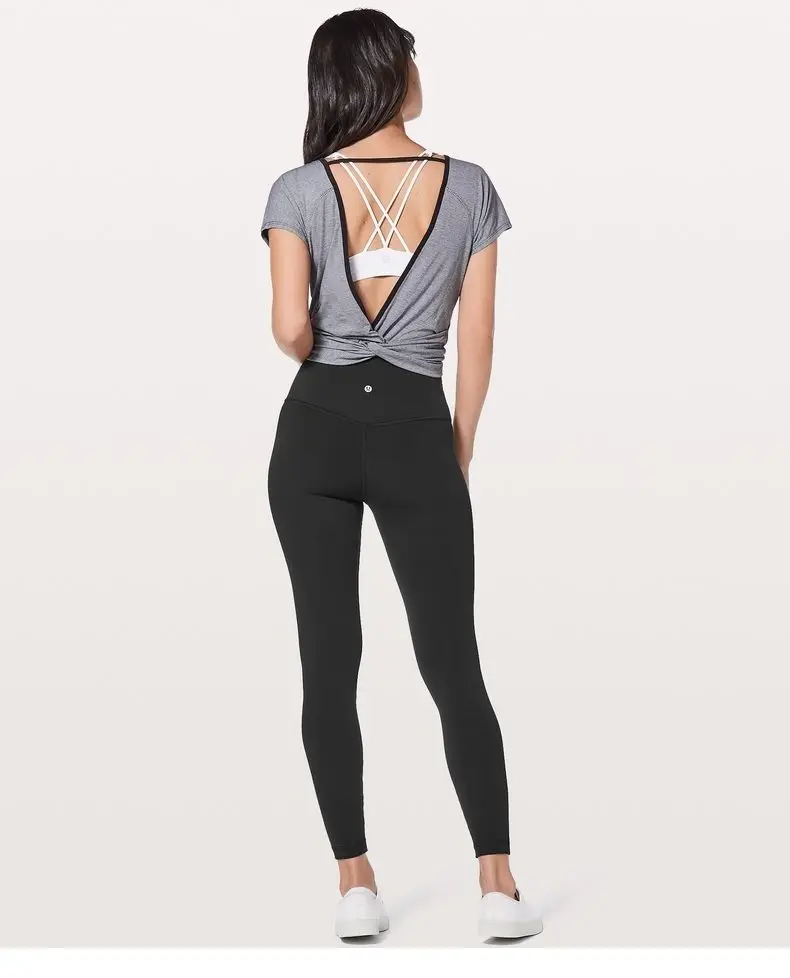 

Lululemon- Hip-Up Leggings Sport Fitness Pants Women Solid High Waisted Gym Running Tights Stretchy Nylon+Spandex Pants 03