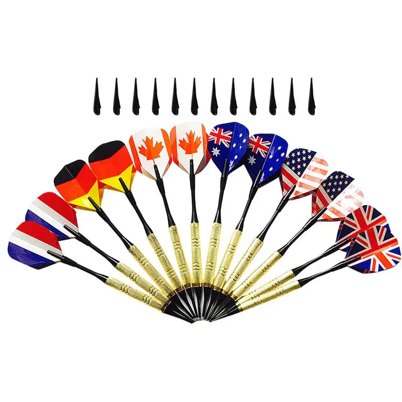 

1 Set Professional Pin Type Darts Iron Creative Sports Darts Supplies 12 X Darts 36 X Dart Tips For Home Entertainment