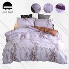 Комплект постельного белья, двухстороннее покрывало с мраморным рисунком, комплект из 3 предметов, пододеяльник, наволочка, двуспальное одеяло