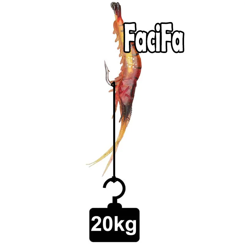 7 шт./лот светящаяся креветка мягкая приманка 9 см 5g искусственная силиконовая с