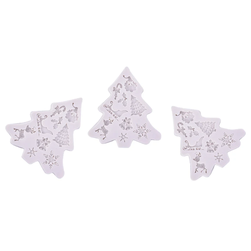 3D формы для тортов Пищевая силиконовая Рождественская елка олень Санта Клаус