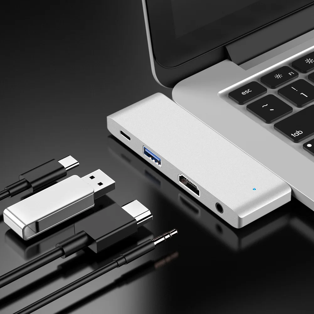 Высокое качество 4 в 1 Тип C к USB 4K HDMI 3 0 5 мм аудио концентратор адаптер для iPad Pro| |