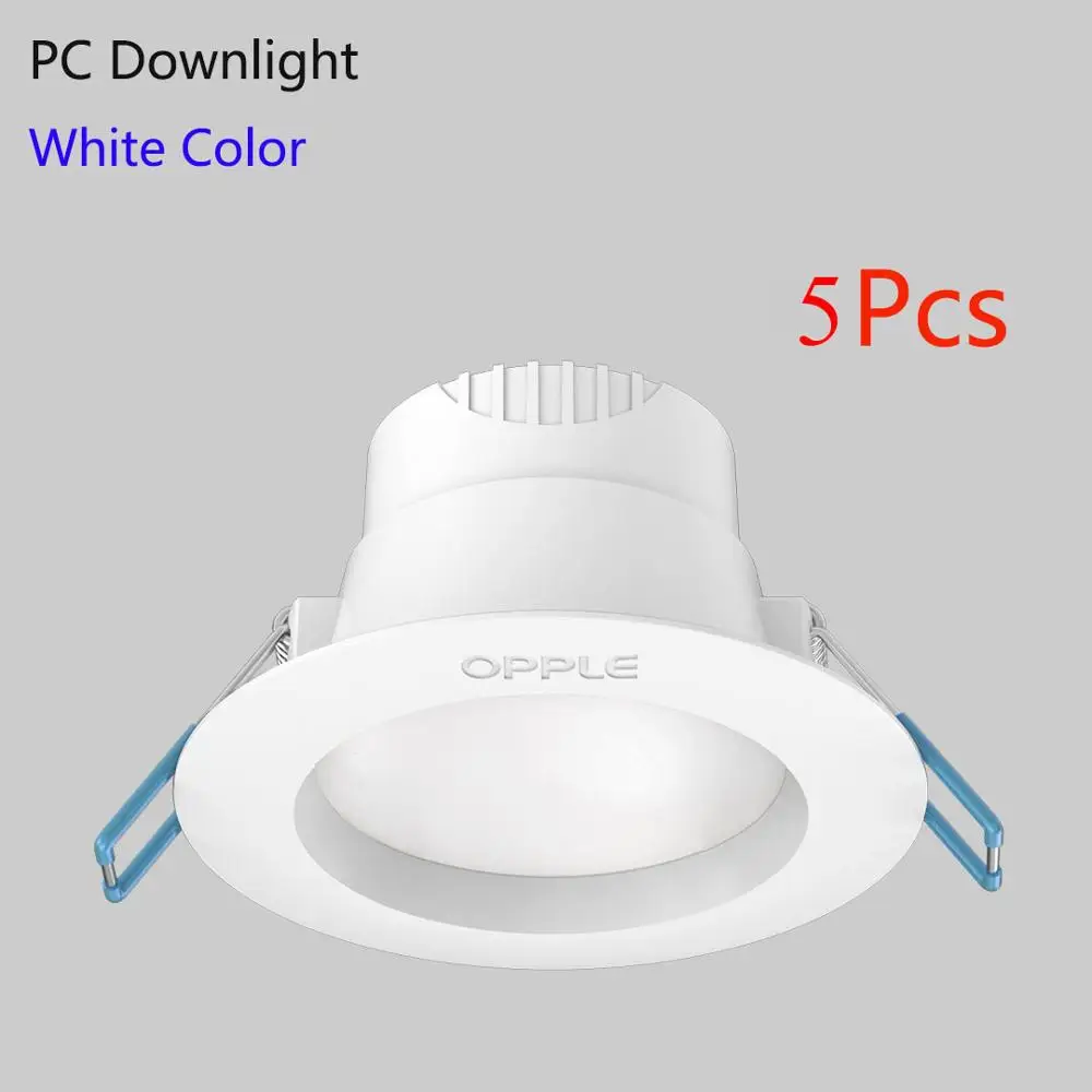 white color 5pcs Xiaomi Opple светодиодный светильник 3 Вт угол 120 градусов светильник ing белый светильник и теплый потолочный встраиваемый светильник для дома и офиса - Цвет: white color 5pcs