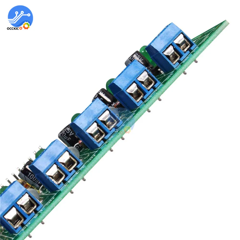 AC 220V MCU TTL уровень 8 канальная оптопара изоляционная испытательная плата