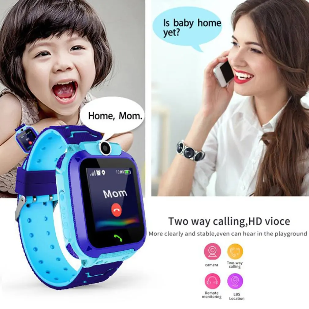

HOT Kids Smart Watch Phone For Girls Boys With Gps Locator Pedometer Fitness Tracker Touch Camera Anti Lost Alarm Clock