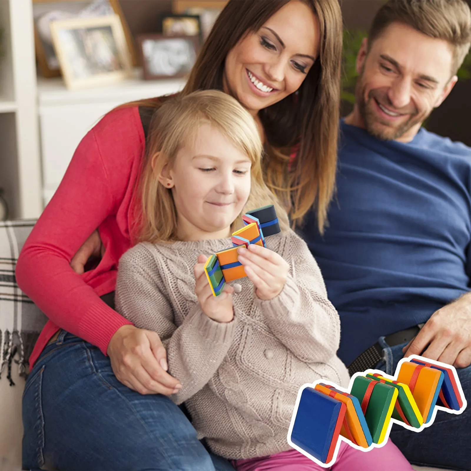 Цветная деревянная лестница с откидной крышкой фиджет-игрушка иллюзия Джейкоба