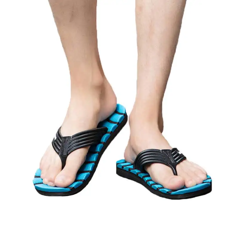 Мужские Нескользящие массажные шлепанцы плотные сандалии для душа пляжа дома