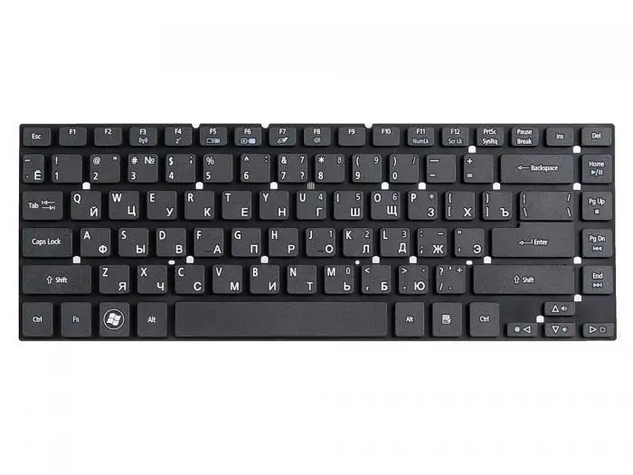 Клавиатура для ноутбука Acer Aspire es1-422 es1-432 3830 3830g 3830t 3830tg 4830 4830g черная без рамки гор.