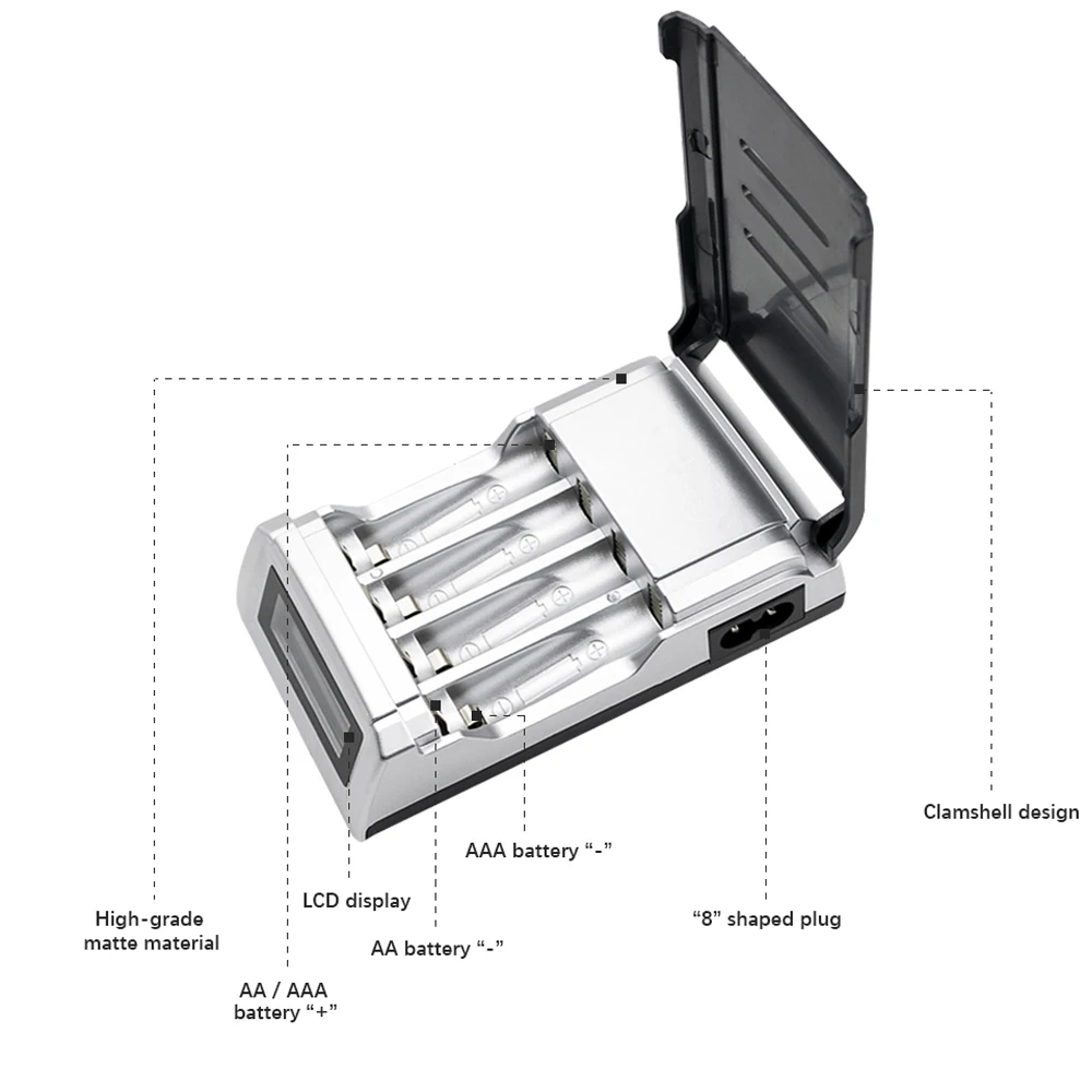 Умное зарядное устройство PALO с ЖК-дисплеем зарядка для аккумуляторных батарей AA