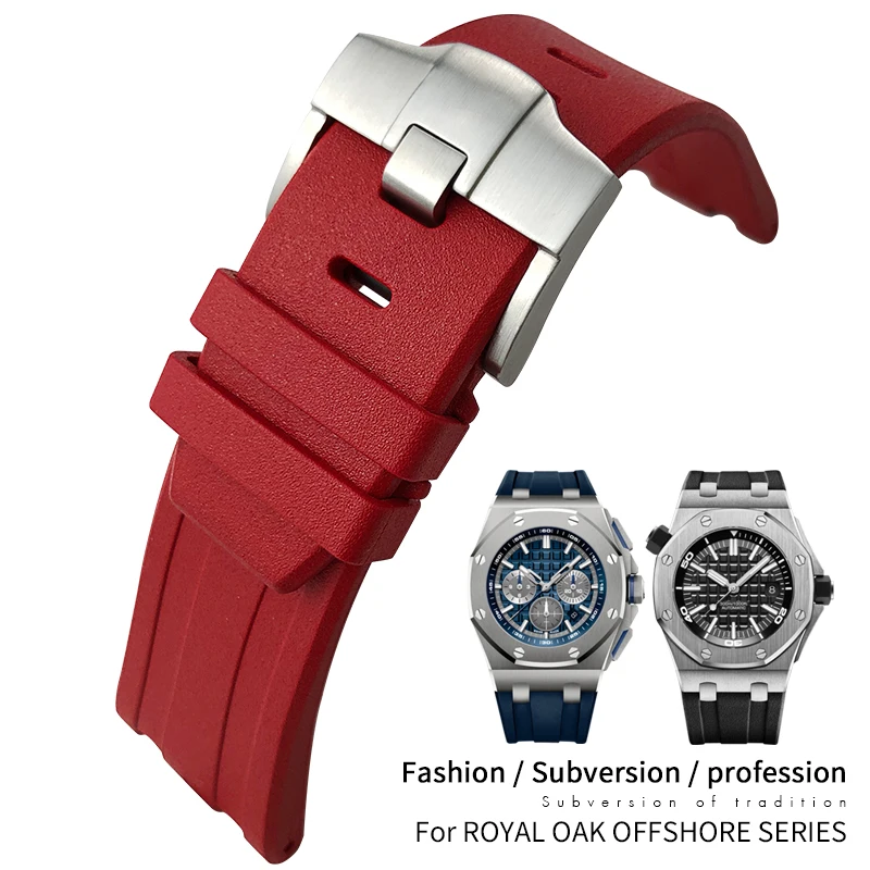 28 мм 30 Фтор Bubber Силиконовый водонепроницаемый ремешок для часов Audemars и Piguet AP 15703
