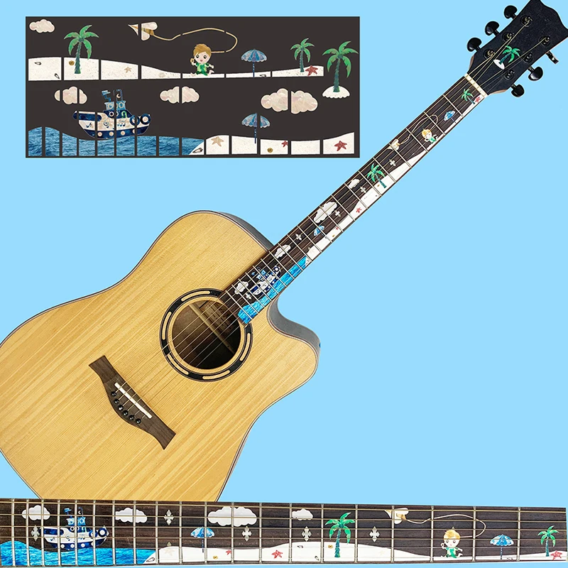 DIY наклейки для гитары с грифом инкрустацией гитара басами укулеле тонкая