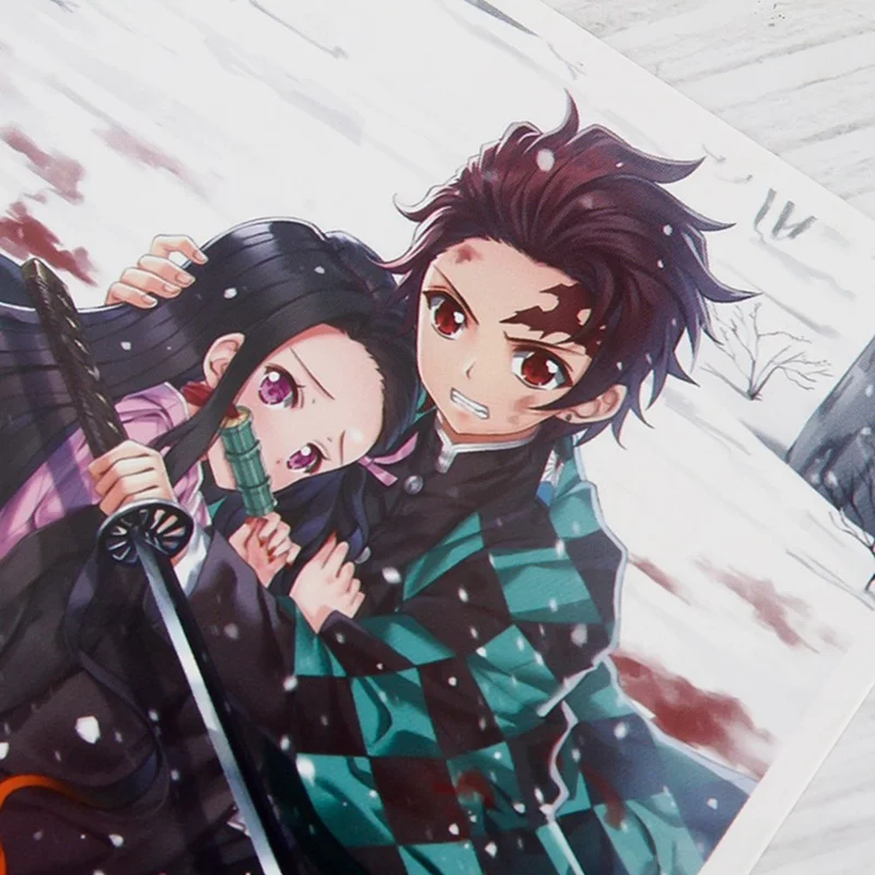 180 шт./компл. демон убийца Kimetsu без Yaiba аниме большой Почтовые открытки поздравительная открытка с сообщением подарочные канцелярские товары
