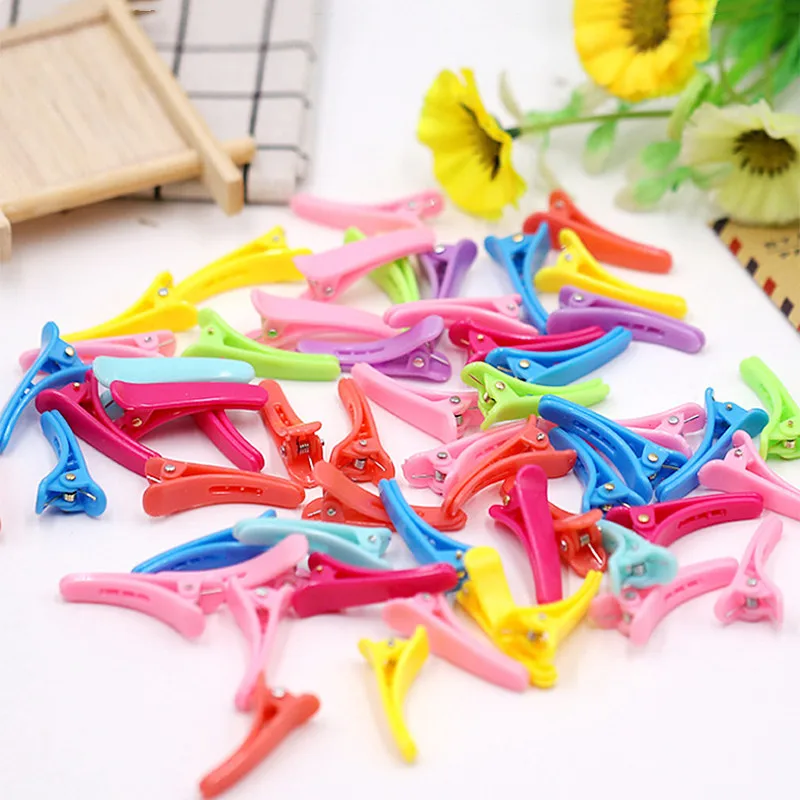 

50pcs Acrylic Kid Hairpins Hair Clips Children's Duckbill Bobby Pins Accessories For DIY Jewelry Making Hair Findings Wholesale