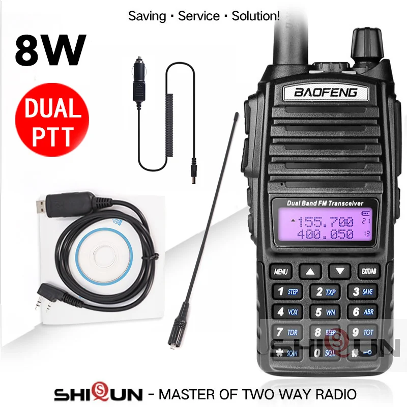 See Picture BaoFeng портативная рация UV-82 обновленная 8 Вт Baofeng UV 82 двойная PTT гарнитура микрофон рация 10 км Baofeng 8 Вт Радио baofeng uv 9r 5R - Цвет: See Picture