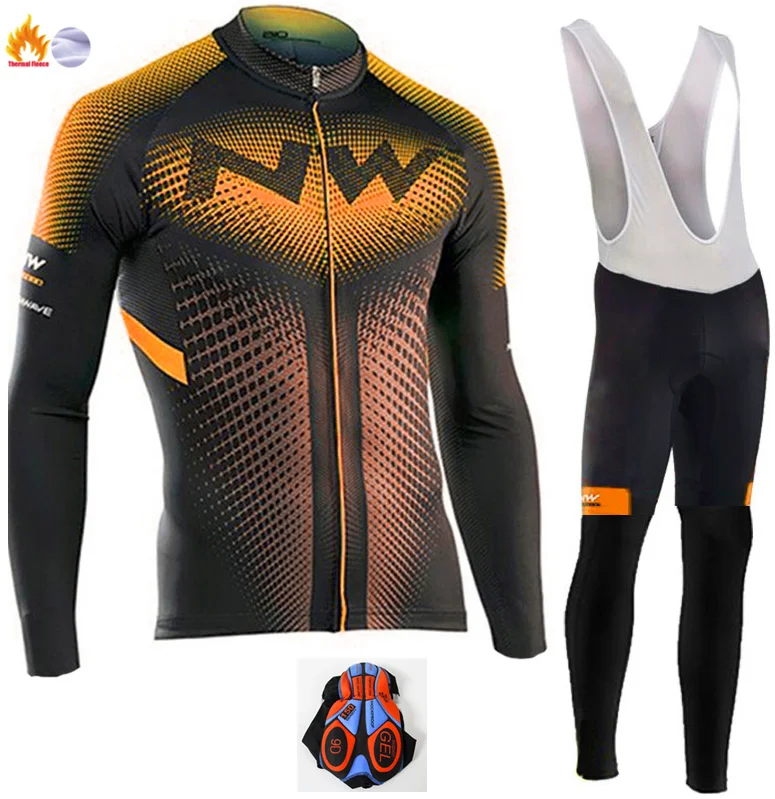 Джерси для велоспорта Pro Team NW Ropa Ciclismo Hombre триатлон, Велоспорт Комплект MTB велосипедная одежда Northwave велоспорт комбинезон комплект - Цвет: Winter Cycling Suit