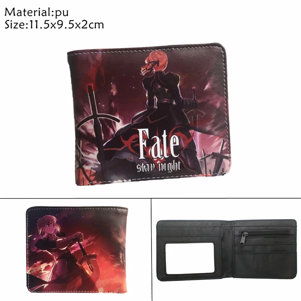 

Anime The Fate/Stay Night Pu Wallet Young Men and Women Casual Short Wallets Coin Pocket Fashion Purse Cosplay Gift