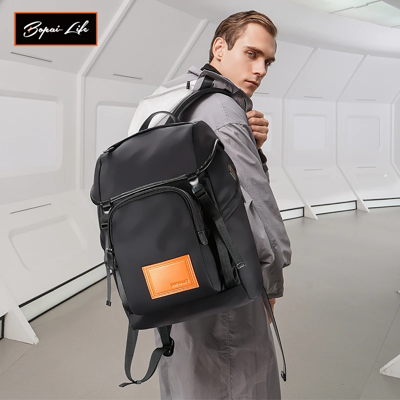 

BOPAI LIFE Backpack Men Fashion Bag Light New Style USB Schoolbag Travel Leisure Teenage Boys Mochila Male Laptop Back Pack